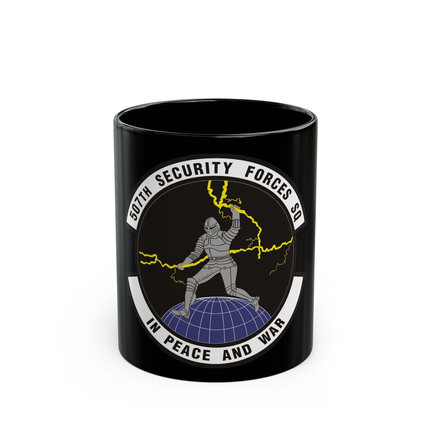 507th Security Forces Squadron (U.S. Air Force) Black Coffee Mug-11oz-The Sticker Space