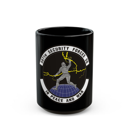 507th Security Forces Squadron (U.S. Air Force) Black Coffee Mug-15oz-The Sticker Space