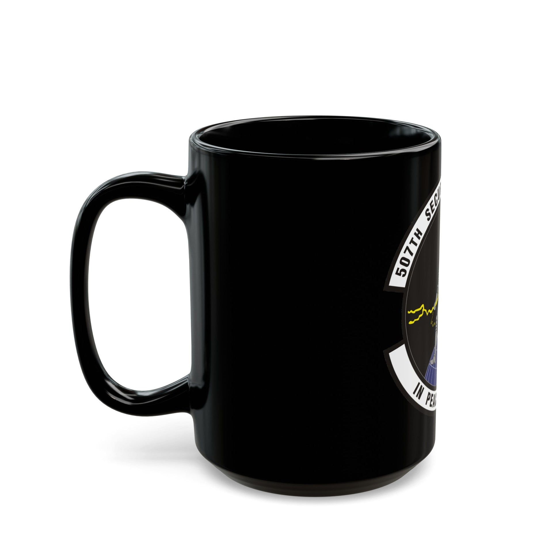 507th Security Forces Squadron (U.S. Air Force) Black Coffee Mug-The Sticker Space