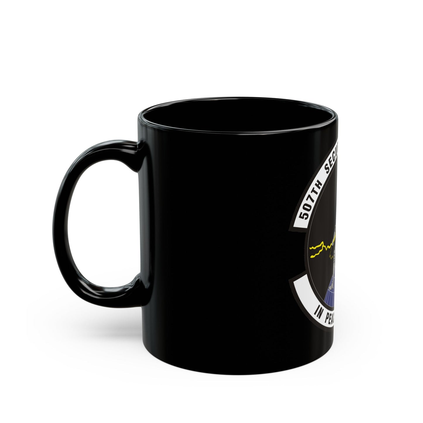 507th Security Forces Squadron (U.S. Air Force) Black Coffee Mug-The Sticker Space