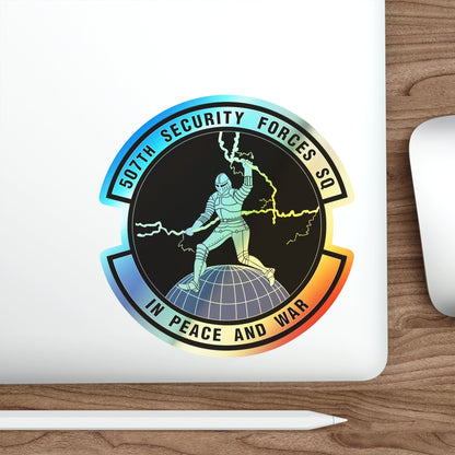 507th Security Forces Squadron (U.S. Air Force) Holographic STICKER Die-Cut Vinyl Decal-The Sticker Space