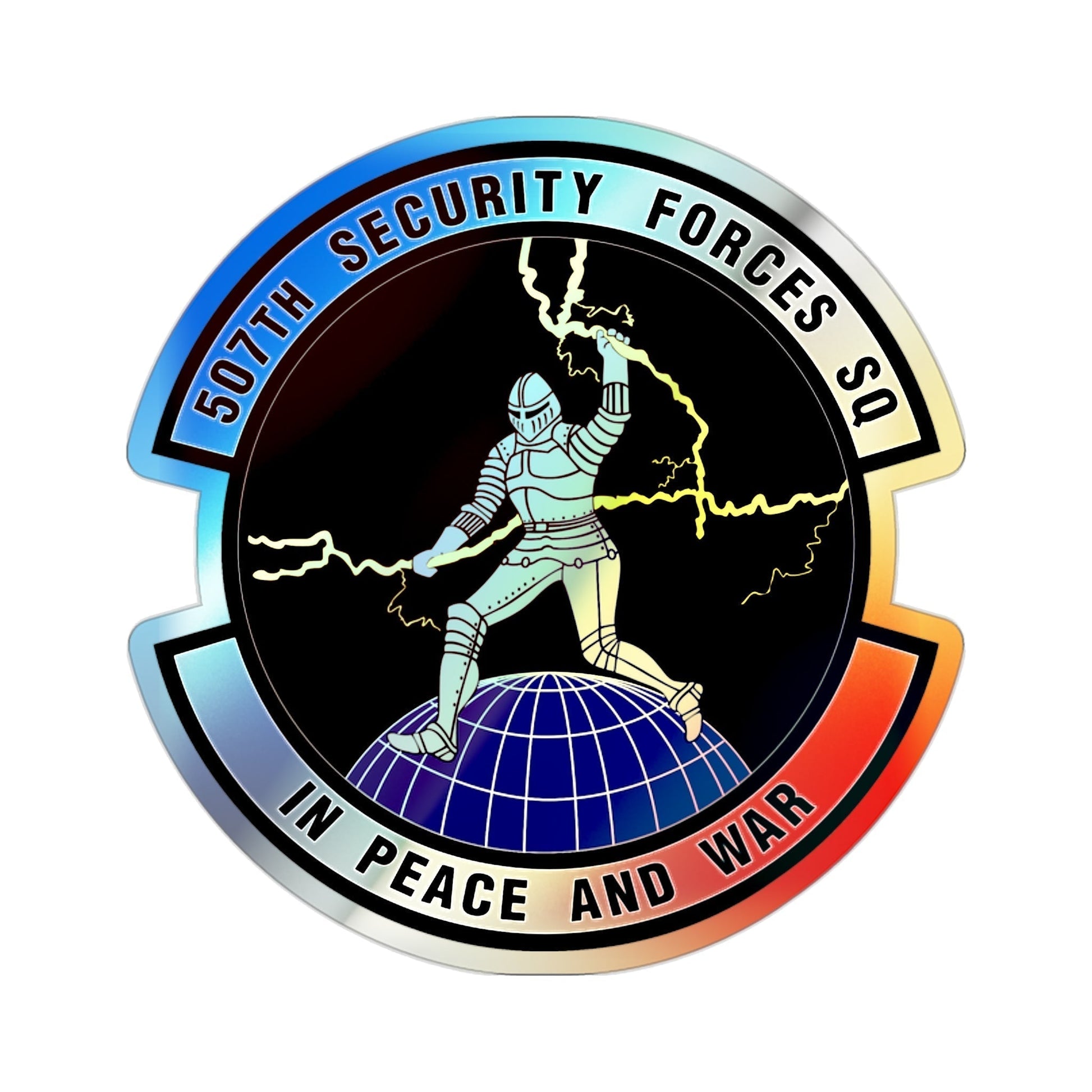 507th Security Forces Squadron (U.S. Air Force) Holographic STICKER Die-Cut Vinyl Decal-2 Inch-The Sticker Space