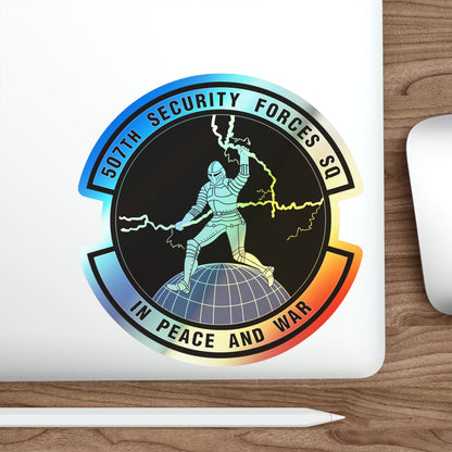 507th Security Forces Squadron (U.S. Air Force) Holographic STICKER Die-Cut Vinyl Decal-The Sticker Space