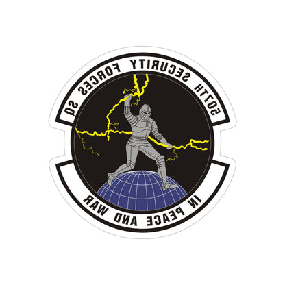 507th Security Forces Squadron (U.S. Air Force) REVERSE PRINT Transparent STICKER-6" × 6"-The Sticker Space