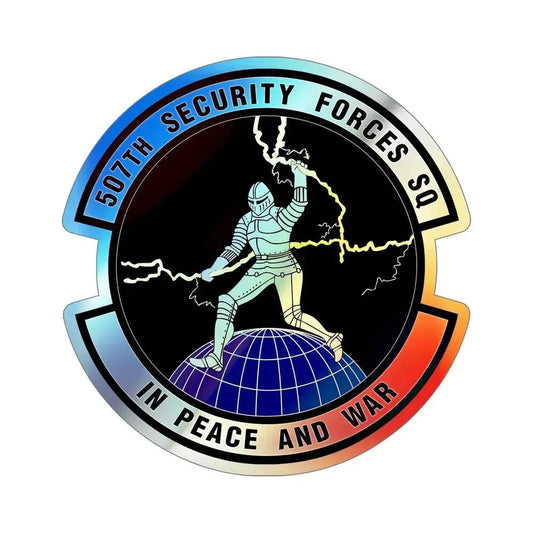 507th Security Forces Squadron (U.S. Air Force) Holographic STICKER Die-Cut Vinyl Decal 6 Inch Holographic - The Sticker Space