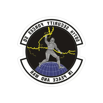 507th Security Forces Squadron (U.S. Air Force) REVERSE PRINT Transparent Die-Cut STICKER 2 Inch Die-Cut Transparent - The Sticker Space