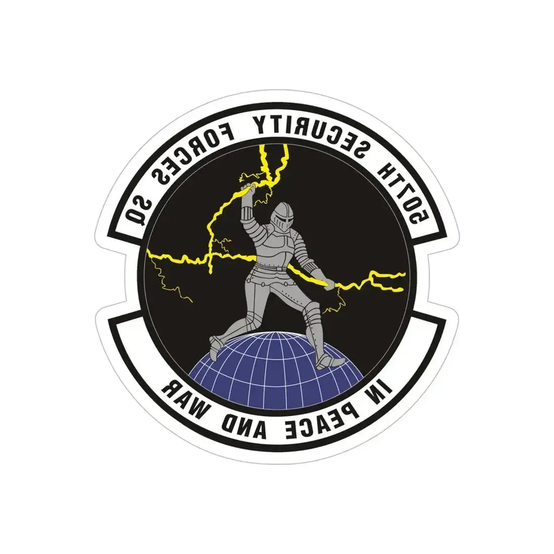 507th Security Forces Squadron (U.S. Air Force) REVERSE PRINT Transparent Die-Cut STICKER - The Sticker Space