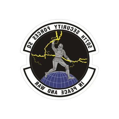 507th Security Forces Squadron (U.S. Air Force) REVERSE PRINT Transparent Die-Cut STICKER - The Sticker Space
