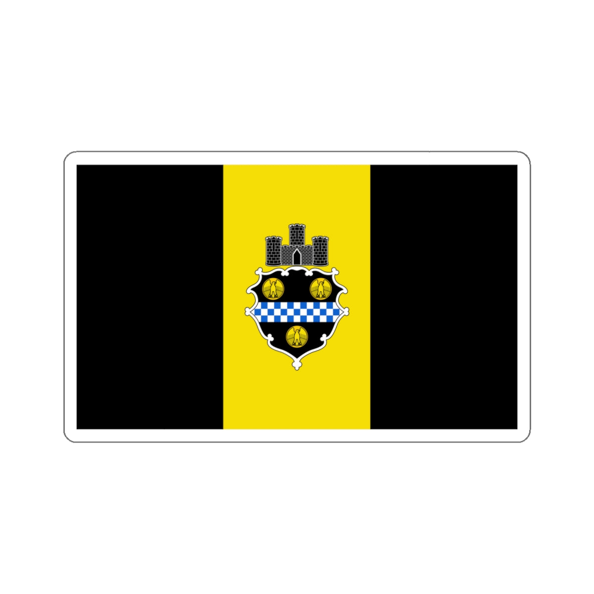 Flag of Pittsburgh, Pennsylvania - STICKER Vinyl Kiss-Cut Decal