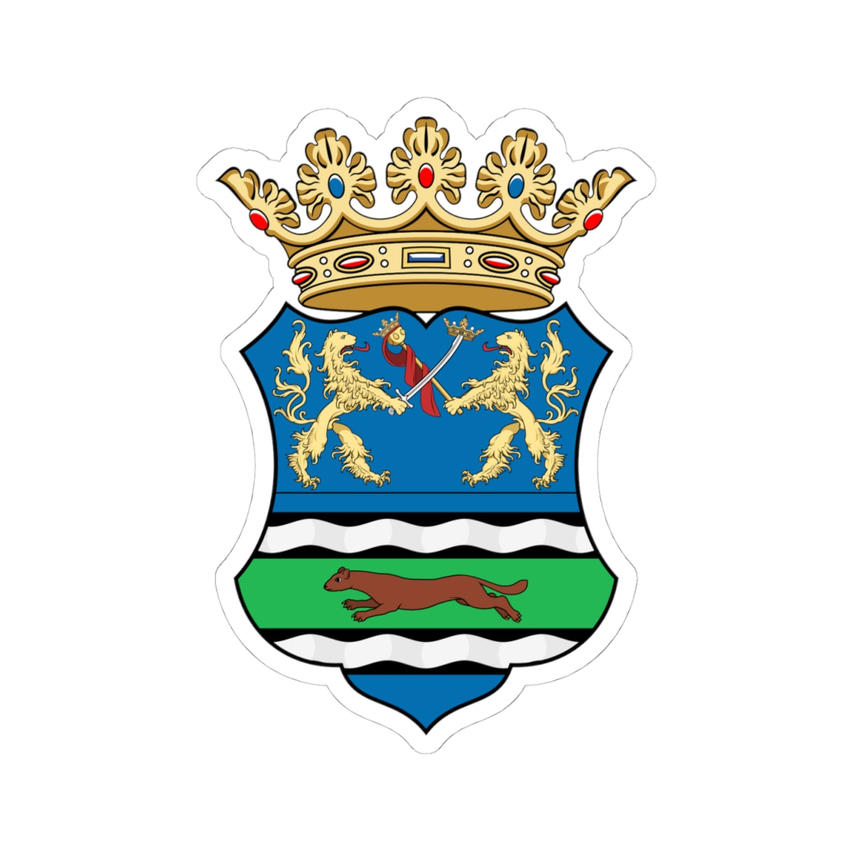 Coa Hungary County Pozsega history (Hungary) (Coat of Arms) STICKER Vinyl Kiss-Cut Decal