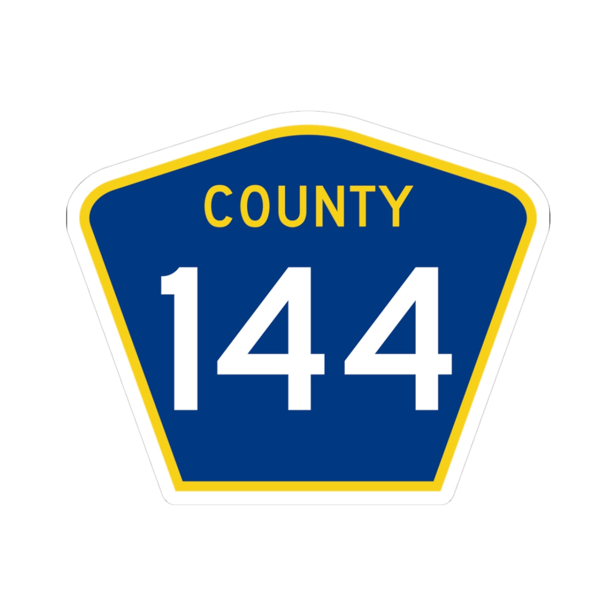 County 144 MN (Minnesota) (Road Sign) STICKER Vinyl Kiss-Cut Decal