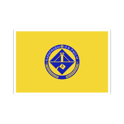Flag of Karagandy Oblast (Kazakhstan) STICKER Vinyl Kiss-Cut Decal