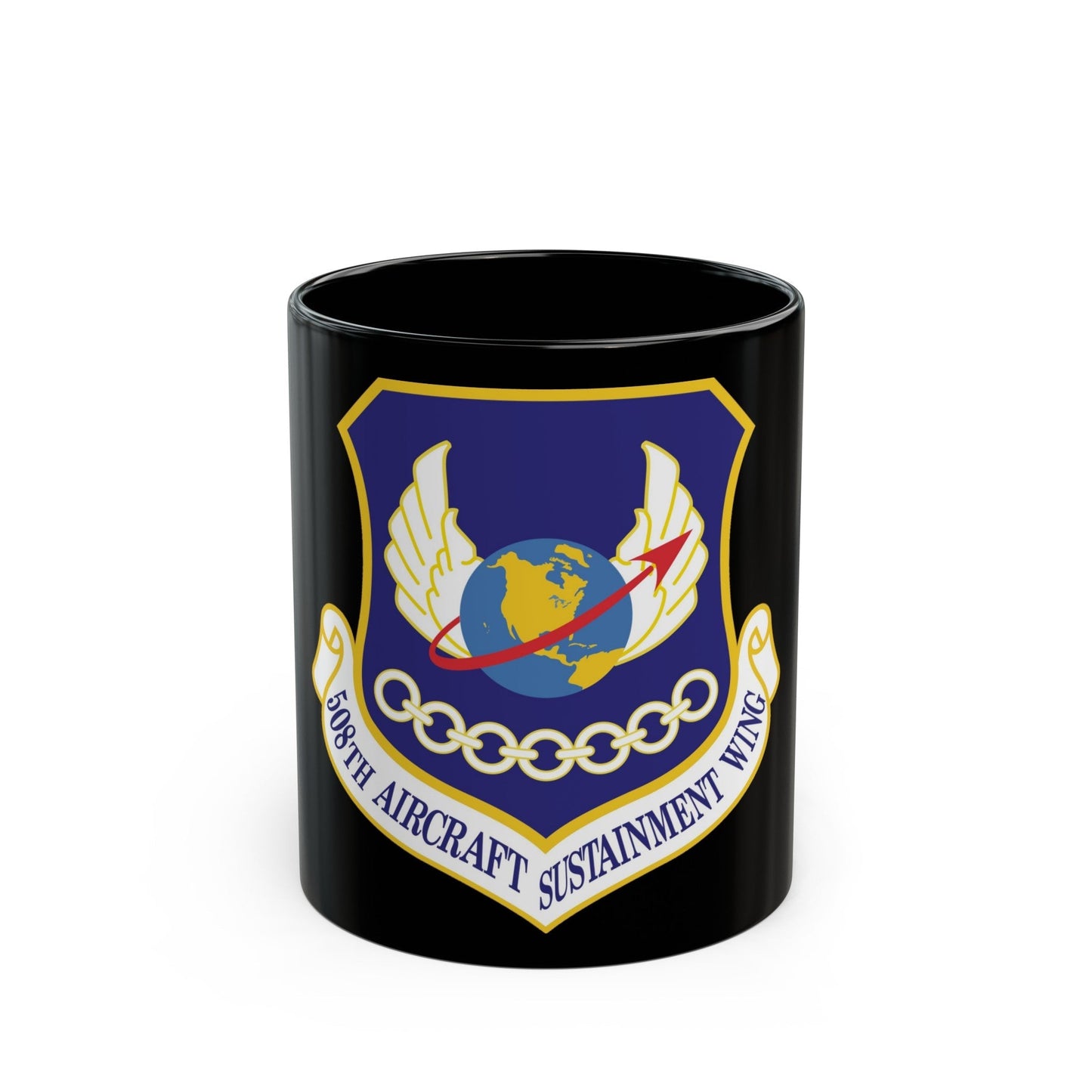 508th Aircraft Sustainment Wing (U.S. Air Force) Black Coffee Mug-11oz-The Sticker Space