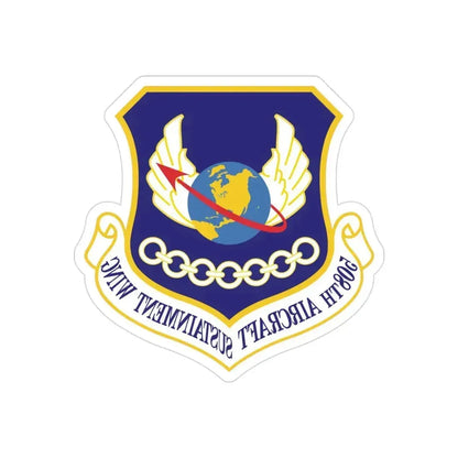 508th Aircraft Sustainment Wing (U.S. Air Force) REVERSE PRINT Transparent Die-Cut STICKER 3 Inch Die-Cut Transparent - The Sticker Space
