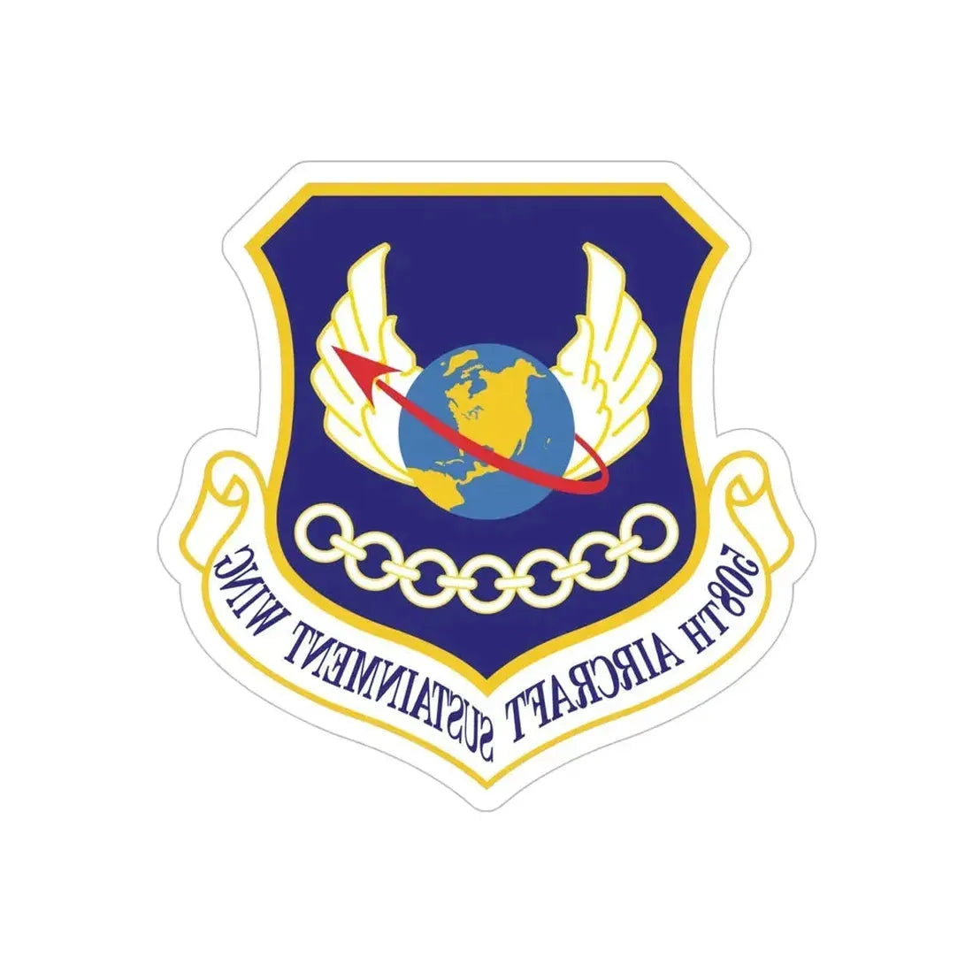 508th Aircraft Sustainment Wing (U.S. Air Force) REVERSE PRINT Transparent Die-Cut STICKER - The Sticker Space