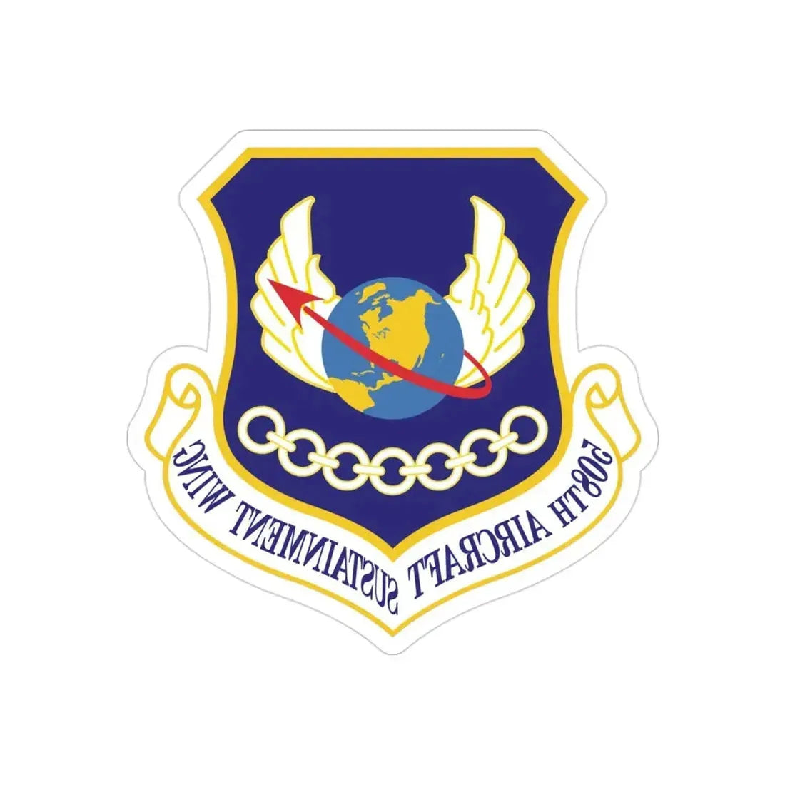 508th Aircraft Sustainment Wing (U.S. Air Force) REVERSE PRINT Transparent Die-Cut STICKER - The Sticker Space