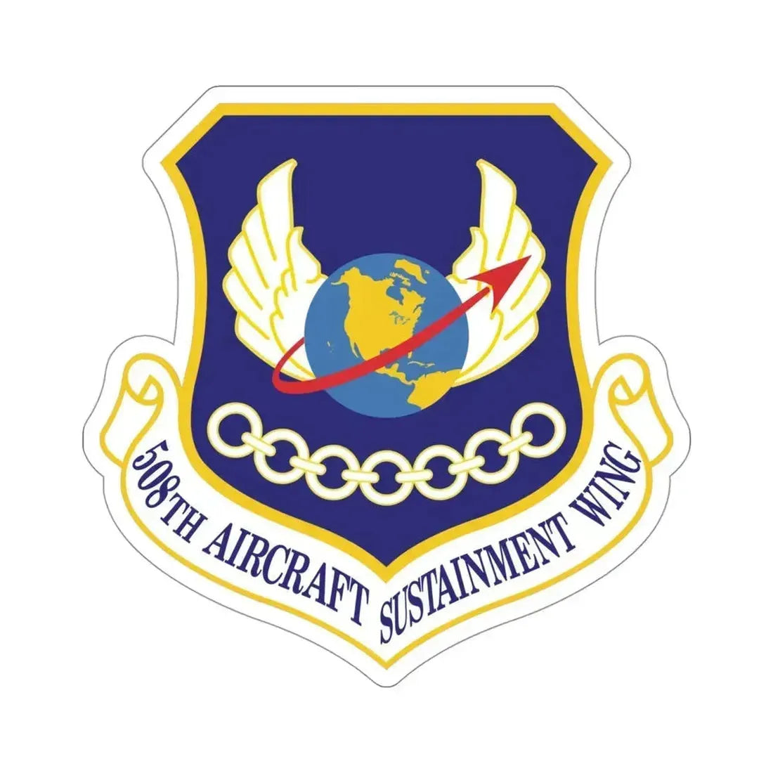 508th Aircraft Sustainment Wing (U.S. Air Force) STICKER Vinyl Die-Cut Decal 4 Inch - The Sticker Space