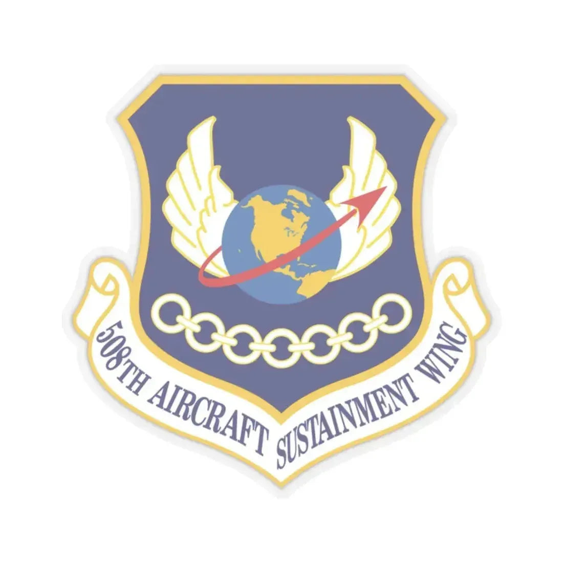 508th Aircraft Sustainment Wing (U.S. Air Force) STICKER Vinyl Kiss-Cut Decal 2 Inch Transparent - The Sticker Space
