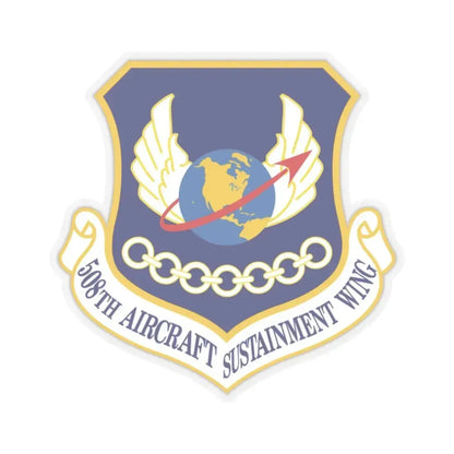 508th Aircraft Sustainment Wing (U.S. Air Force) STICKER Vinyl Kiss-Cut Decal 2 Inch Transparent - The Sticker Space
