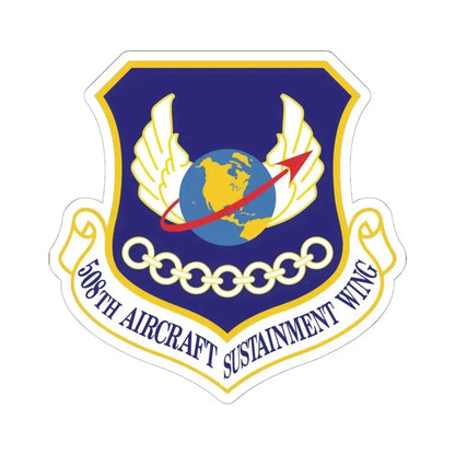 508th Aircraft Sustainment Wing (U.S. Air Force) STICKER Vinyl Kiss-Cut Decal 6 Inch White - The Sticker Space