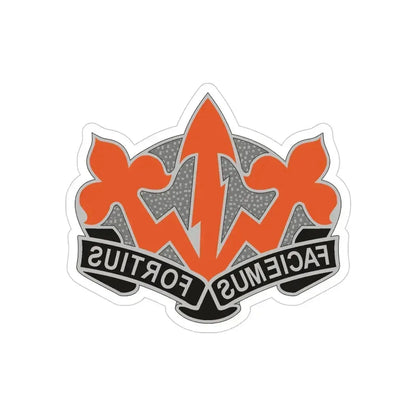 509 Signal Battalion (U.S. Army) REVERSE PRINT Transparent Die-Cut STICKER 4 Inch Die-Cut Transparent - The Sticker Space