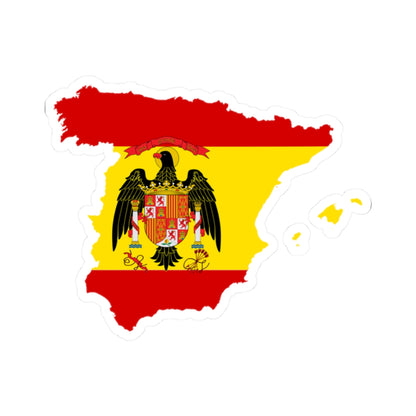 Flag-map of Spain 1977-1981 (Spain) STICKER Vinyl Kiss-Cut Decal