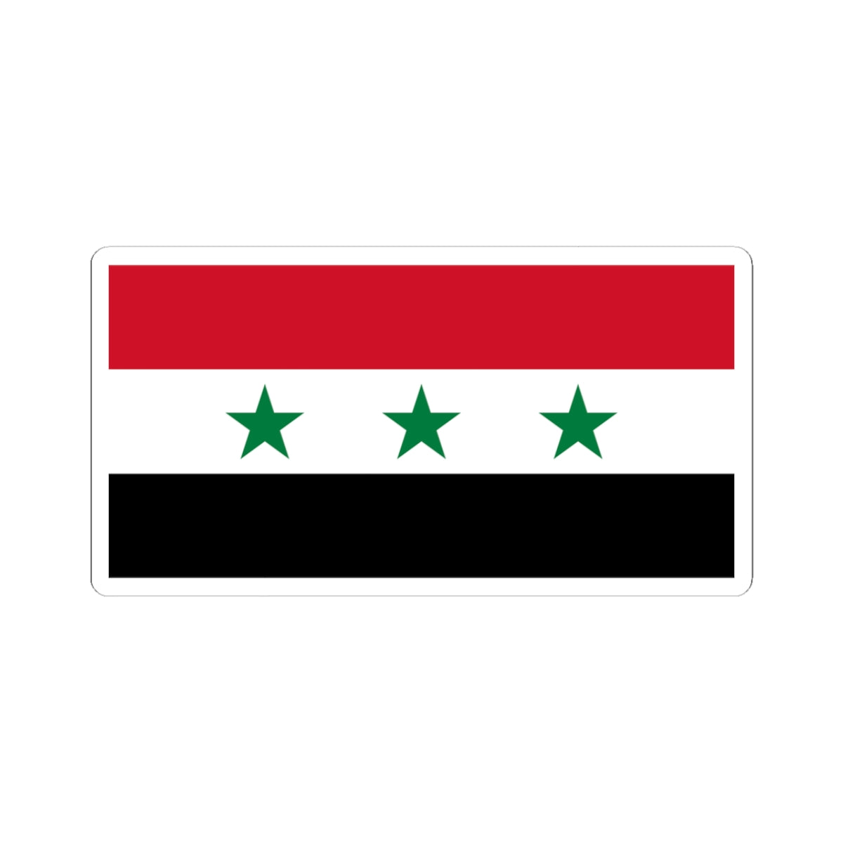 Flag of Syria 1963-1972 (Syria) STICKER Vinyl Kiss-Cut Decal