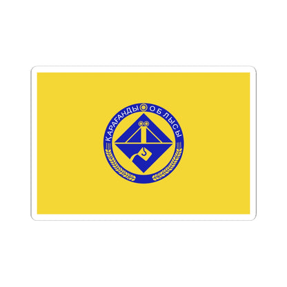 Flag of Karagandy Oblast (Kazakhstan) STICKER Vinyl Kiss-Cut Decal