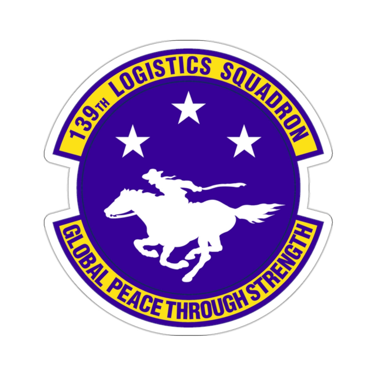 139th Logistics Squadron (U.S. Air Force) STICKER Vinyl Kiss-Cut Decal-2 Inch-White-The Sticker Space