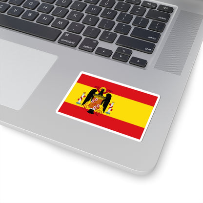 Flag of Spain 1945-1977 (Spain) STICKER Vinyl Kiss-Cut Decal