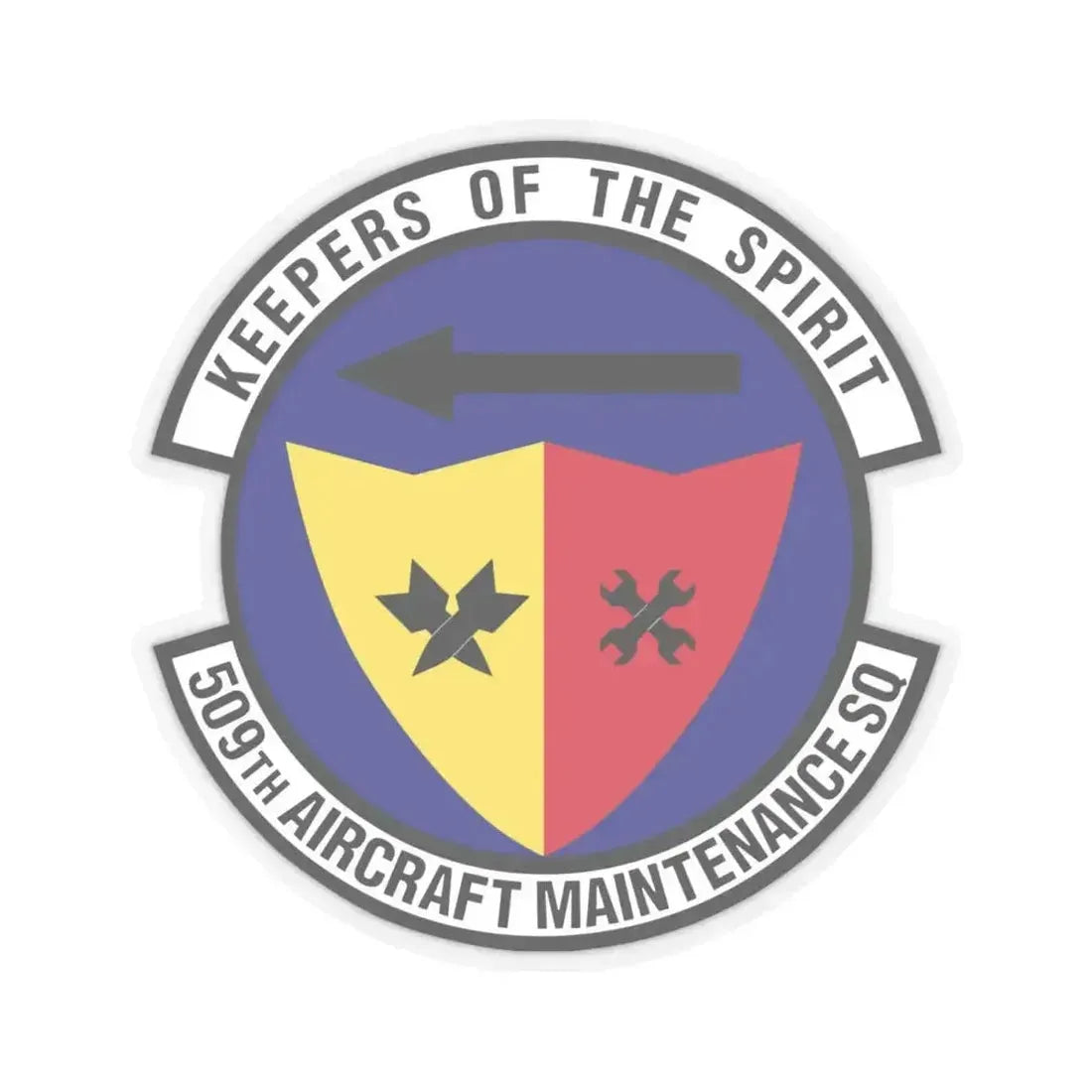 509th Aircraft Maintenance Squadron (U.S. Air Force) STICKER Vinyl Kiss-Cut Decal 4 Inch Transparent - The Sticker Space