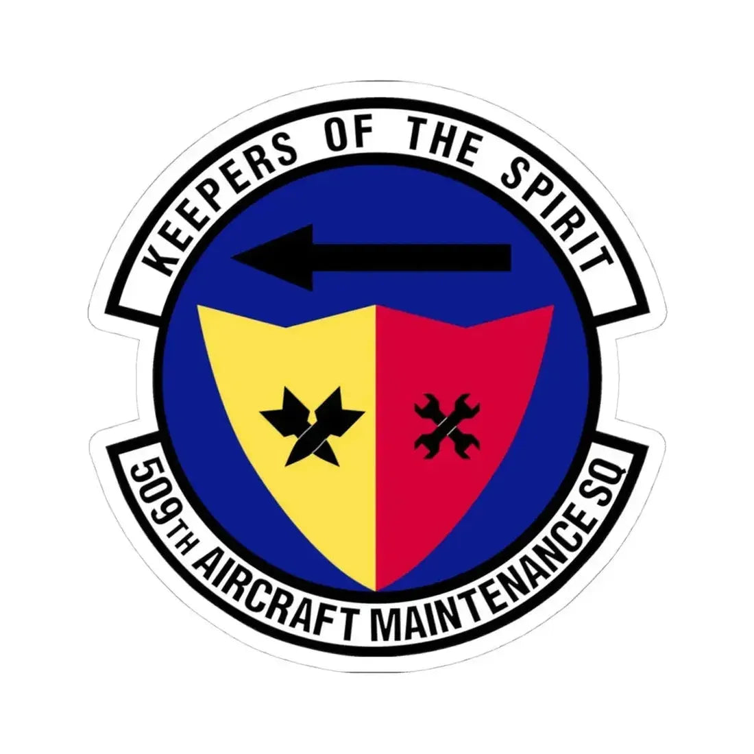 509th Aircraft Maintenance Squadron (U.S. Air Force) STICKER Vinyl Kiss-Cut Decal 4 Inch White - The Sticker Space