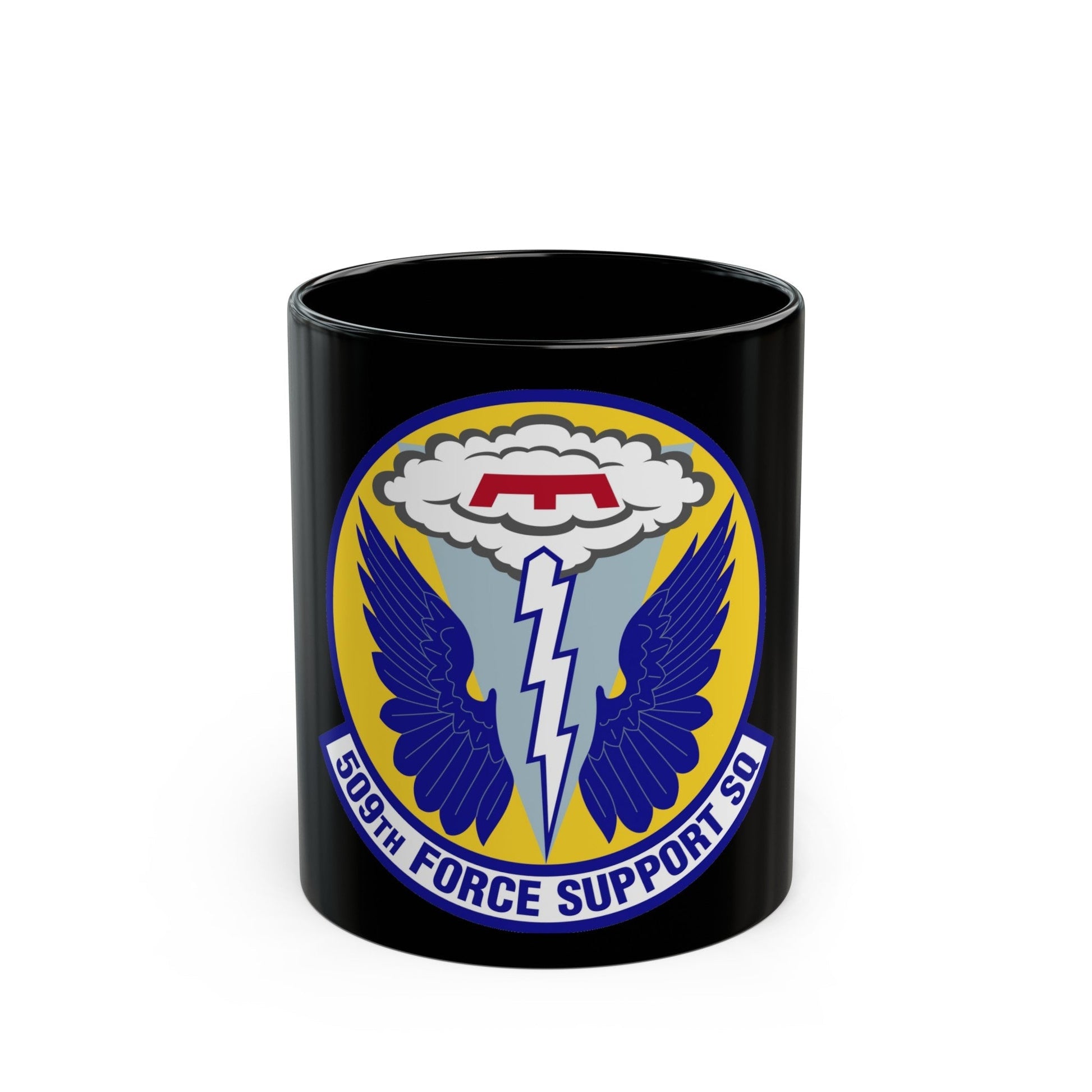 509th Force Support Squadron (U.S. Air Force) Black Coffee Mug-11oz-The Sticker Space