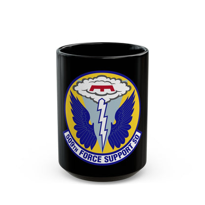 509th Force Support Squadron (U.S. Air Force) Black Coffee Mug-15oz-The Sticker Space