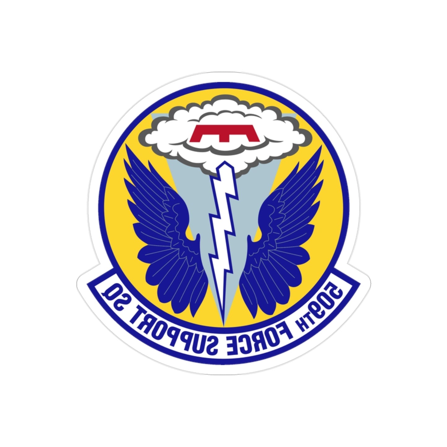 509th Force Support Squadron (U.S. Air Force) REVERSE PRINT Transparent STICKER-2 Inch-The Sticker Space