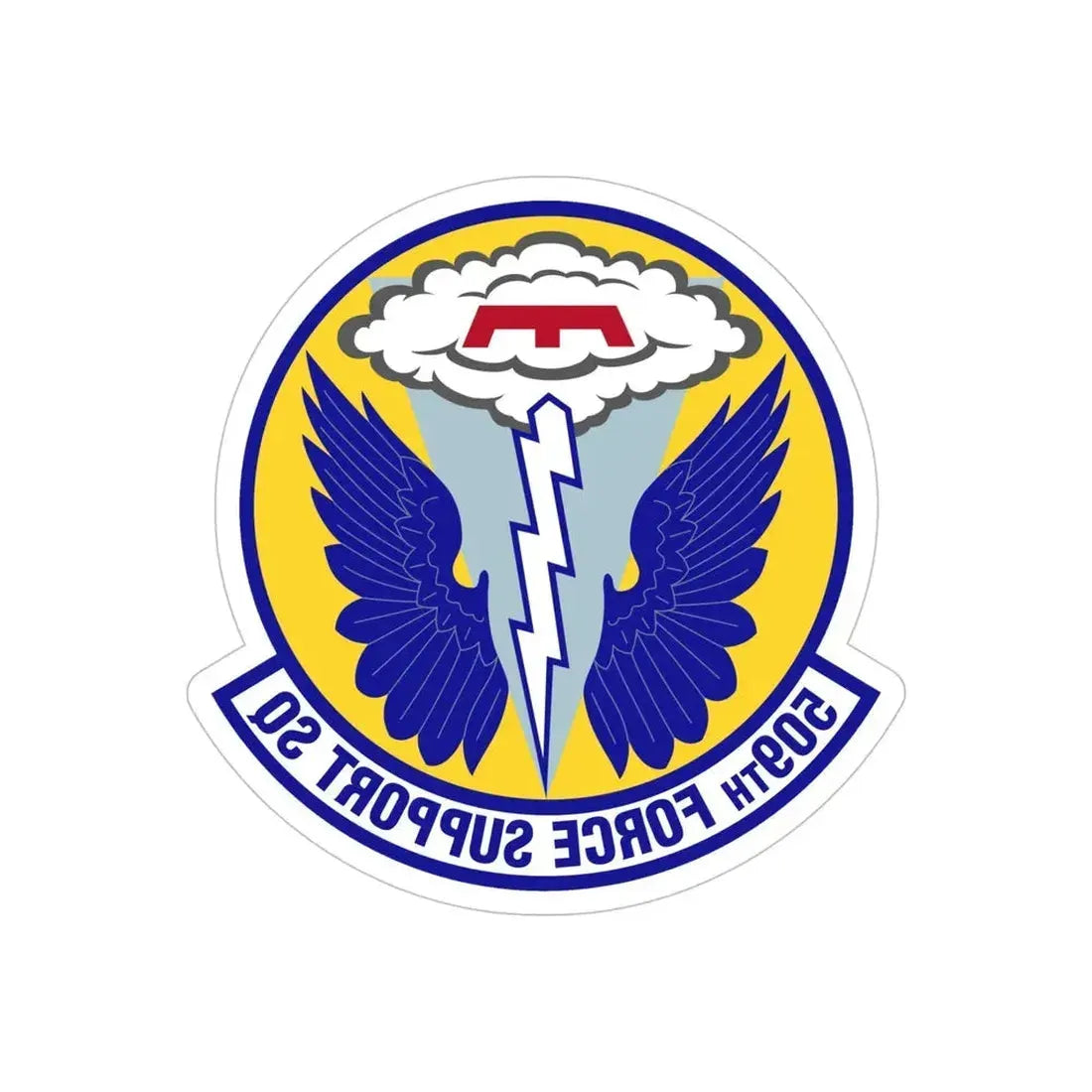 509th Force Support Squadron (U.S. Air Force) REVERSE PRINT Transparent Die-Cut STICKER - The Sticker Space