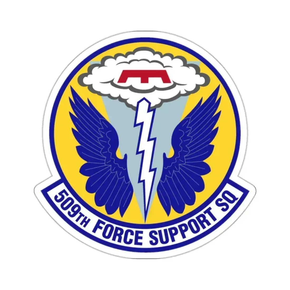 509th Force Support Squadron (U.S. Air Force) STICKER Vinyl Kiss-Cut Decal 2 Inch White - The Sticker Space