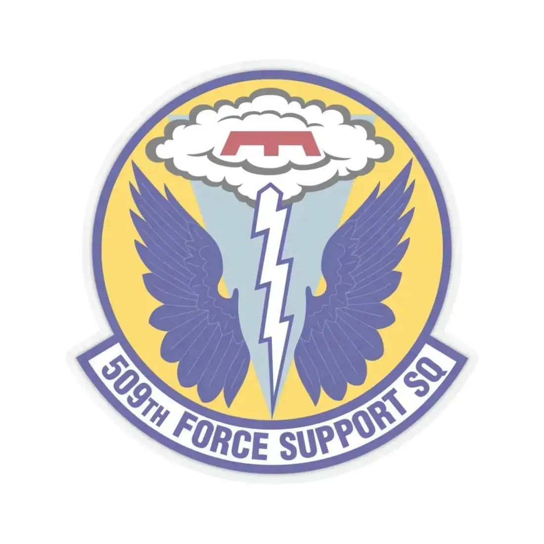 509th Force Support Squadron (U.S. Air Force) STICKER Vinyl Kiss-Cut Decal 3 Inch Transparent - The Sticker Space