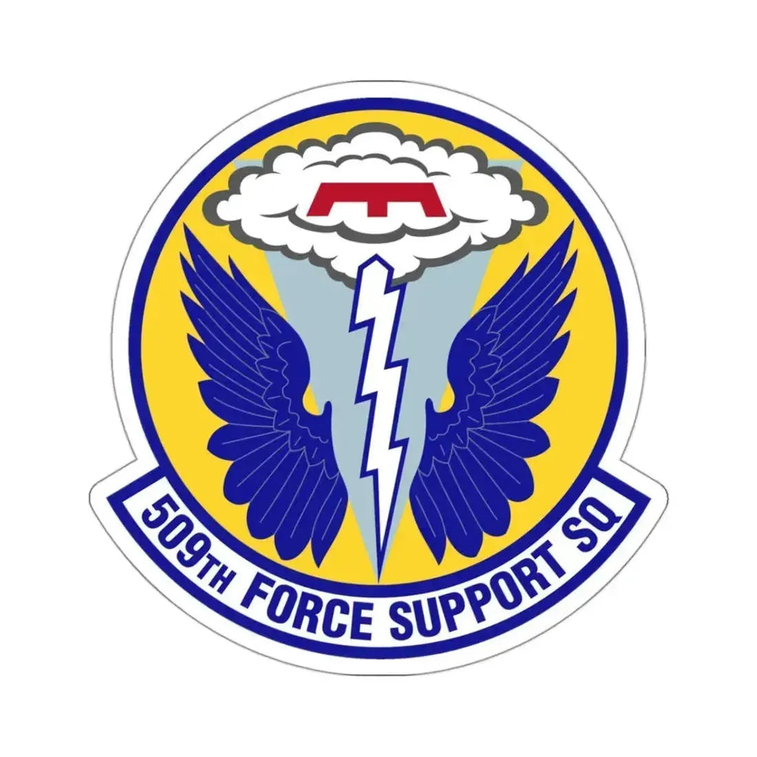 509th Force Support Squadron (U.S. Air Force) STICKER Vinyl Kiss-Cut Decal 3 Inch White - The Sticker Space