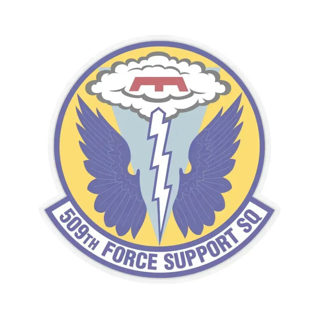 509th Force Support Squadron (U.S. Air Force) STICKER Vinyl Kiss-Cut Decal 4 Inch Transparent - The Sticker Space