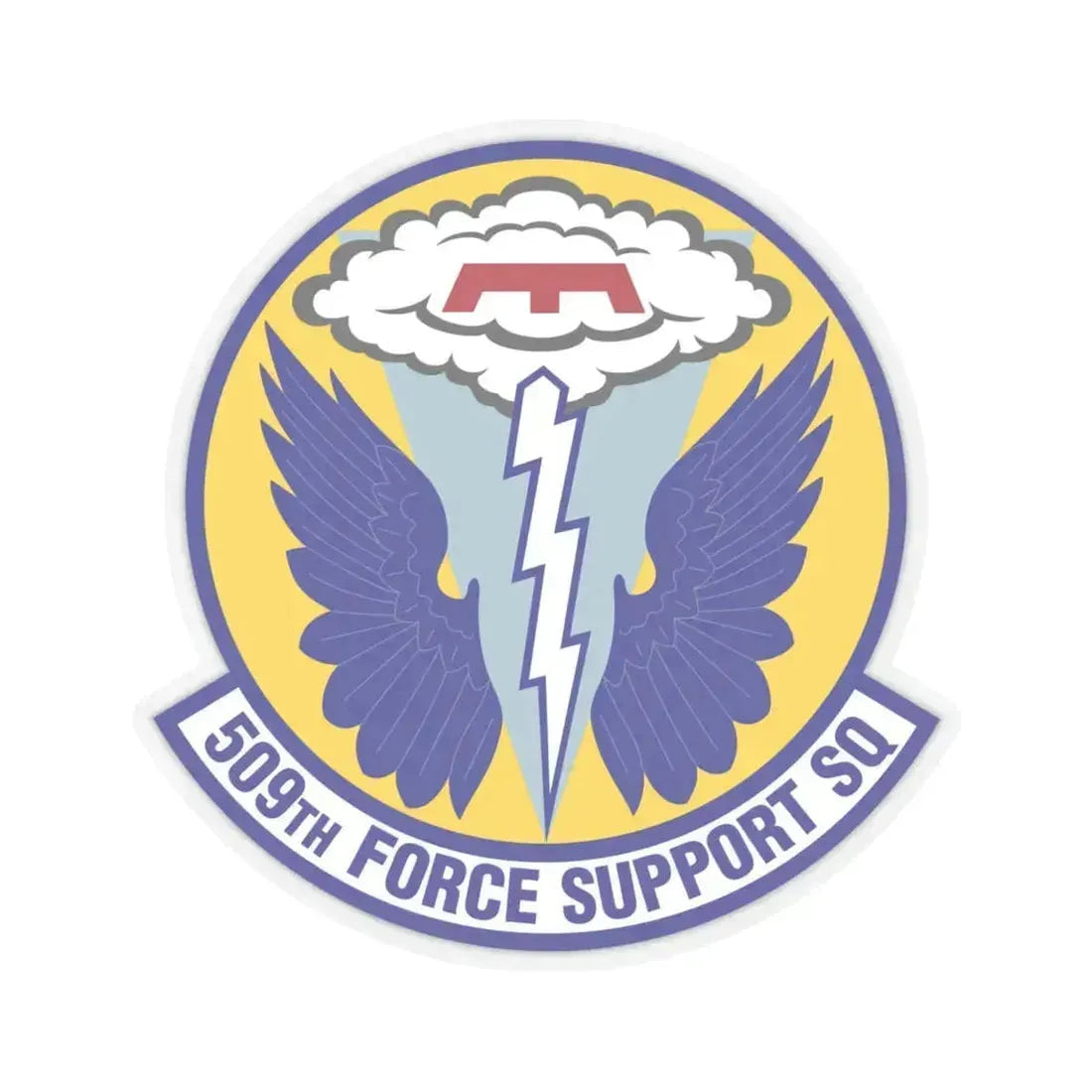 509th Force Support Squadron (U.S. Air Force) STICKER Vinyl Kiss-Cut Decal 6 Inch Transparent - The Sticker Space