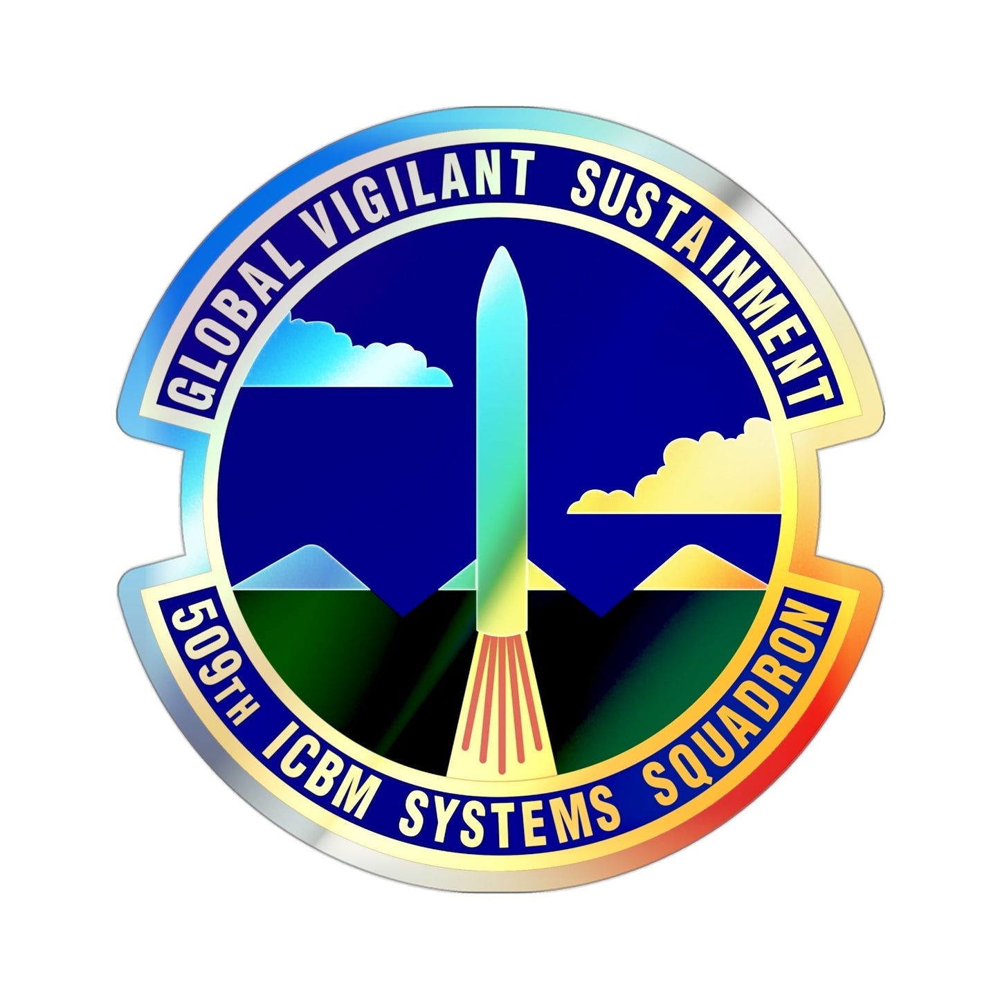 509th ICBM Systems Squadron (U.S. Air Force) Holographic STICKER Die-Cut Vinyl Decal-3 Inch-The Sticker Space