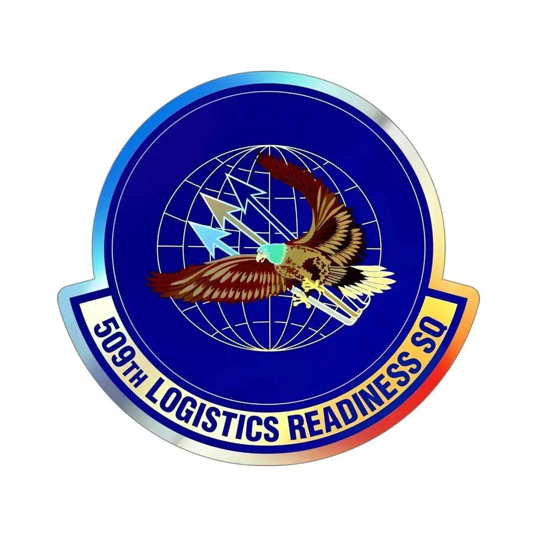 509th Logistics Readiness Squadron (U.S. Air Force) Holographic STICKER Die-Cut Vinyl Decal 4 Inch Holographic - The Sticker Space