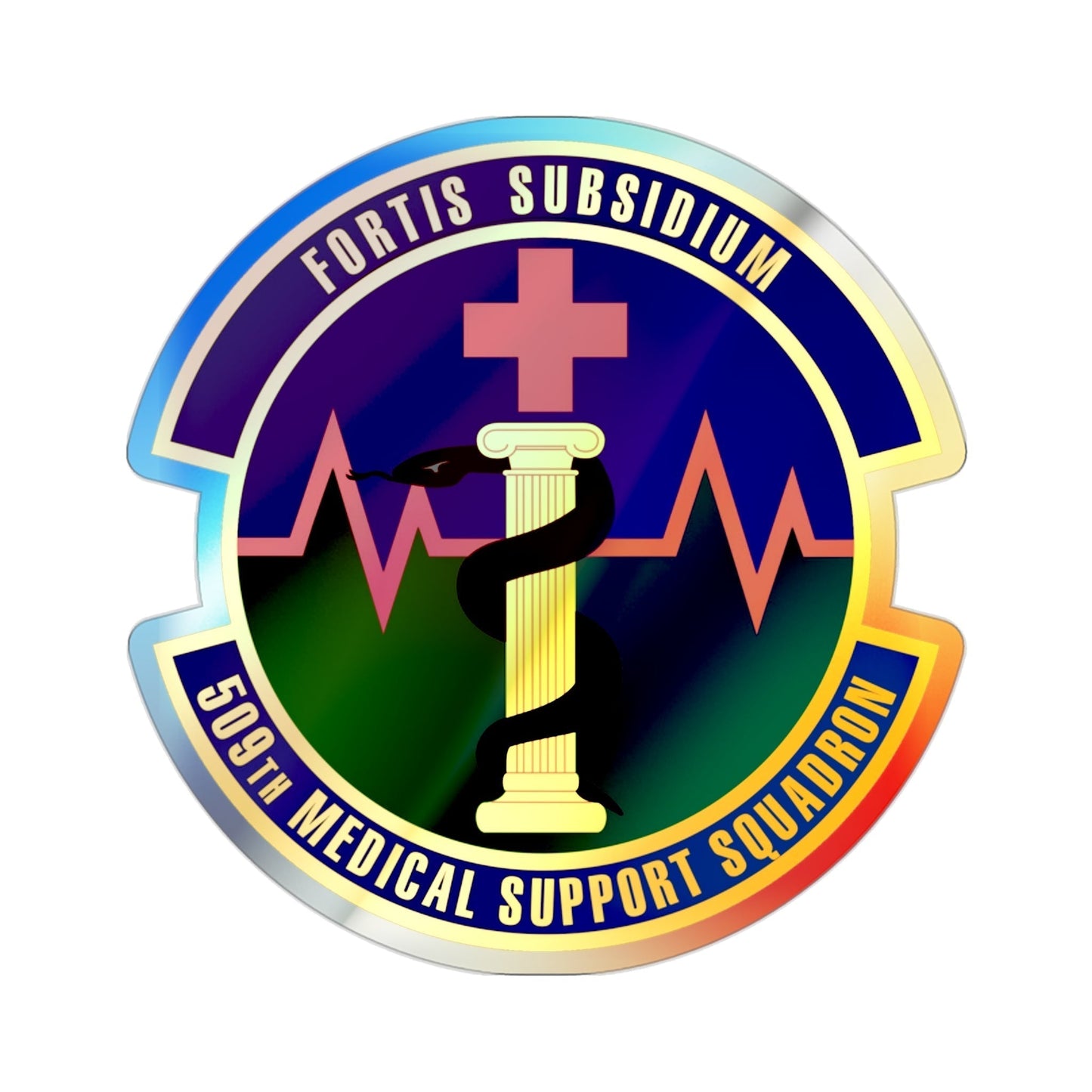 509th Medical Support Squadron (U.S. Air Force) Holographic STICKER Die-Cut Vinyl Decal-2 Inch-The Sticker Space