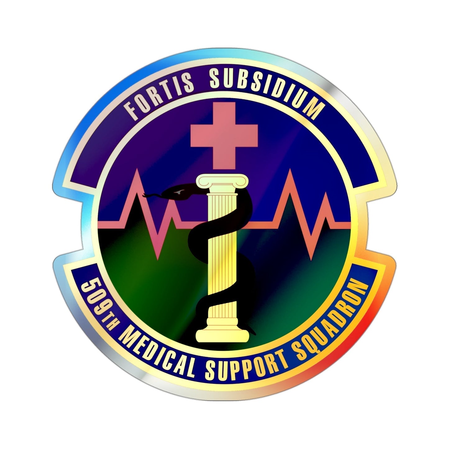 509th Medical Support Squadron (U.S. Air Force) Holographic STICKER Die-Cut Vinyl Decal-3 Inch-The Sticker Space