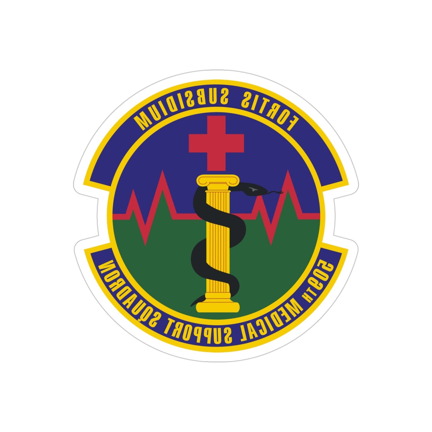 509th Medical Support Squadron (U.S. Air Force) REVERSE PRINT Transparent STICKER-4 Inch-The Sticker Space