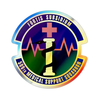 509th Medical Support Squadron (U.S. Air Force) Holographic STICKER Die-Cut Vinyl Decal 2 Inch Holographic - The Sticker Space