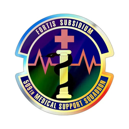 509th Medical Support Squadron (U.S. Air Force) Holographic STICKER Die-Cut Vinyl Decal 5 Inch Holographic - The Sticker Space