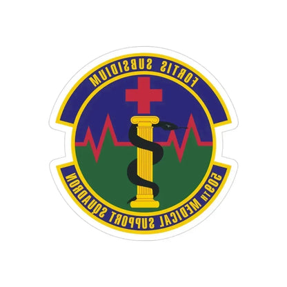 509th Medical Support Squadron (U.S. Air Force) REVERSE PRINT Transparent Die-Cut STICKER 3 Inch Die-Cut Transparent - The Sticker Space