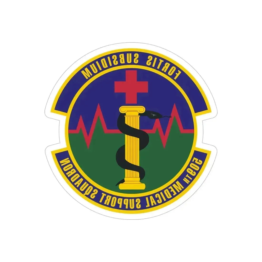 509th Medical Support Squadron (U.S. Air Force) REVERSE PRINT Transparent Die-Cut STICKER 6 Inch Die-Cut Transparent - The Sticker Space